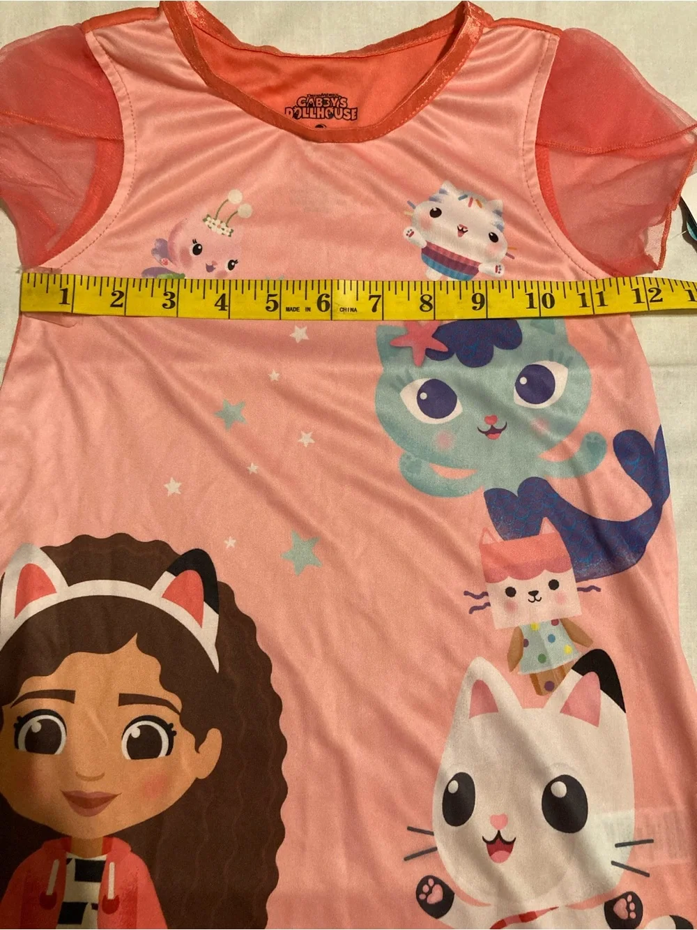 Girls Pink Gabby’s House Print Nightgown Girls Size 4